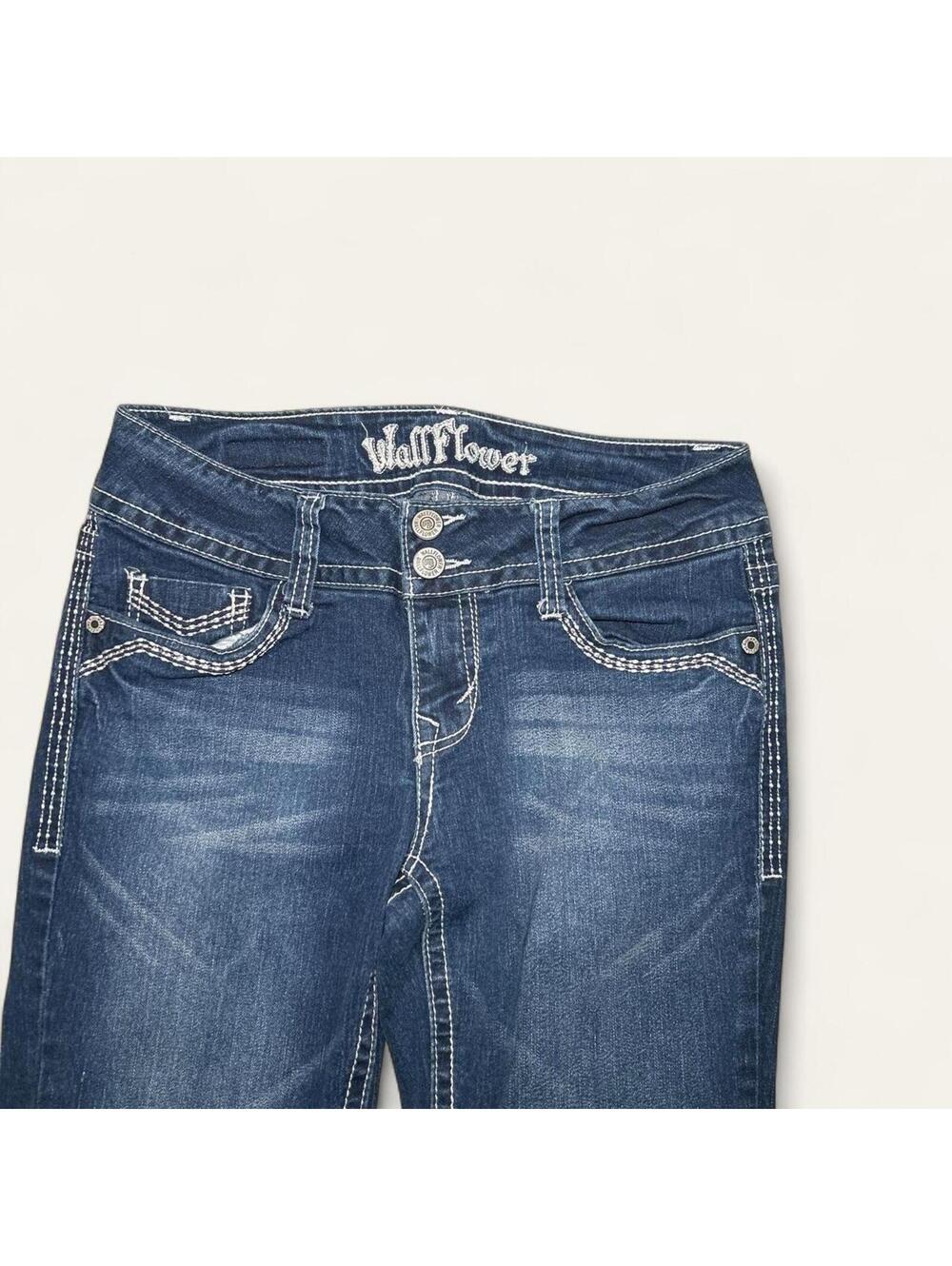 Y2K Wallflower Blue Denim Flare Jeans Vintage - Picture 3 of 4